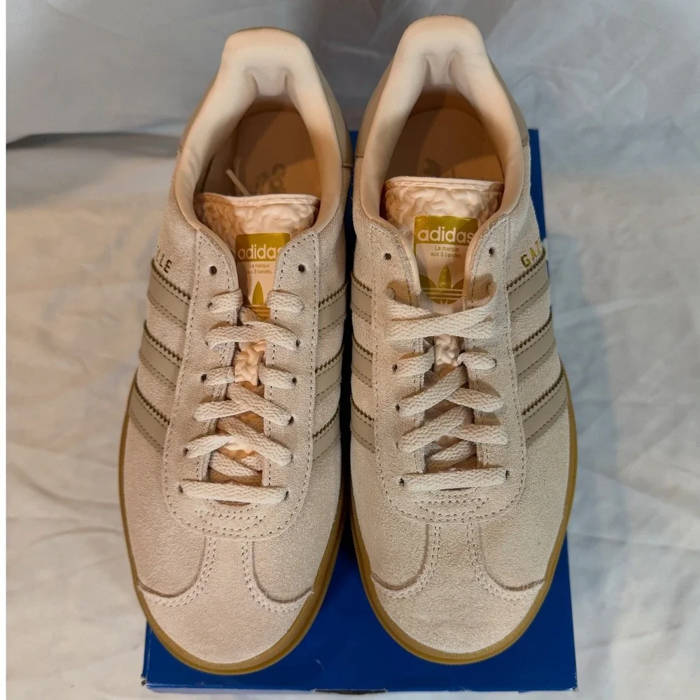 Adidas Gazelle Bold Grey White Gum Platform Sneakers Womens Shoes 5.5